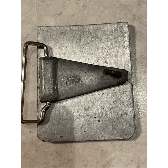 Vintage Belt Buckle American Flag Solid Pewter United States U.S.A. 2.75x2.25” - Picture 5 of 6